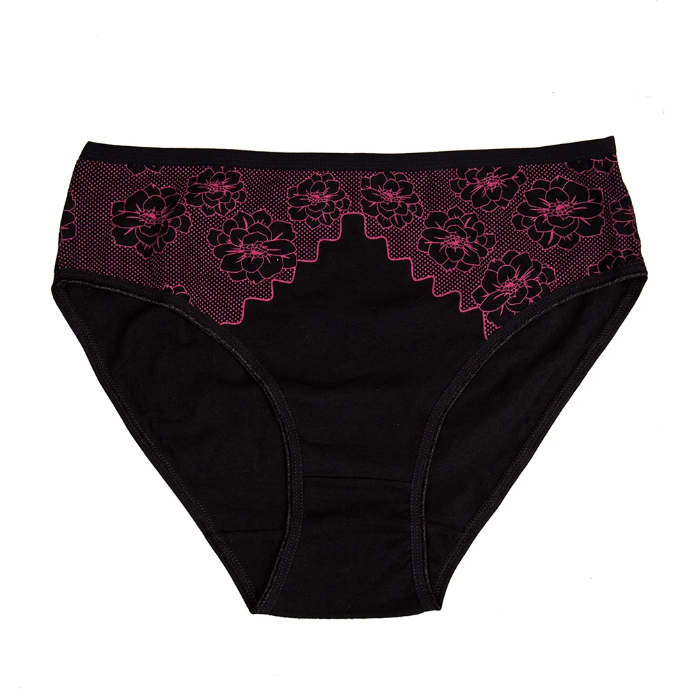 FUNCILAC Women's cotton briefs sexy print panties Fashion breathable lingerie mid-rise women's underwear intimates  6 pcs/lot