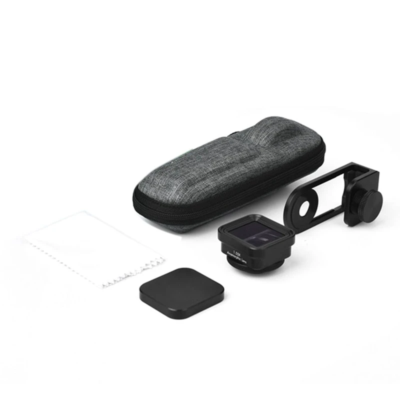 

1.55X Mobile Movie Lens Mobile Phone Widescreen Anamorphic Lens Mobile Phone Lens Movie Blu-Ray Brushed Video Lens