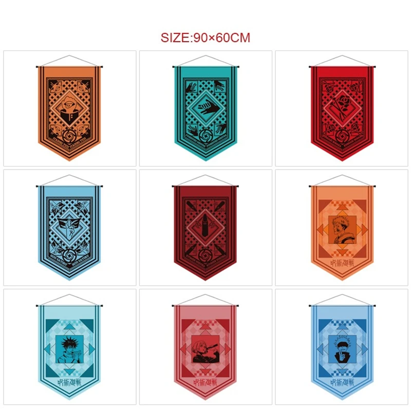 

90x60 см juютсу Kaisen Itadori Yuji Fushiguro Megumi Ryomen Sukuna, косплей, флаги, настенные подвесные Burgees, домашний декор для комнаты