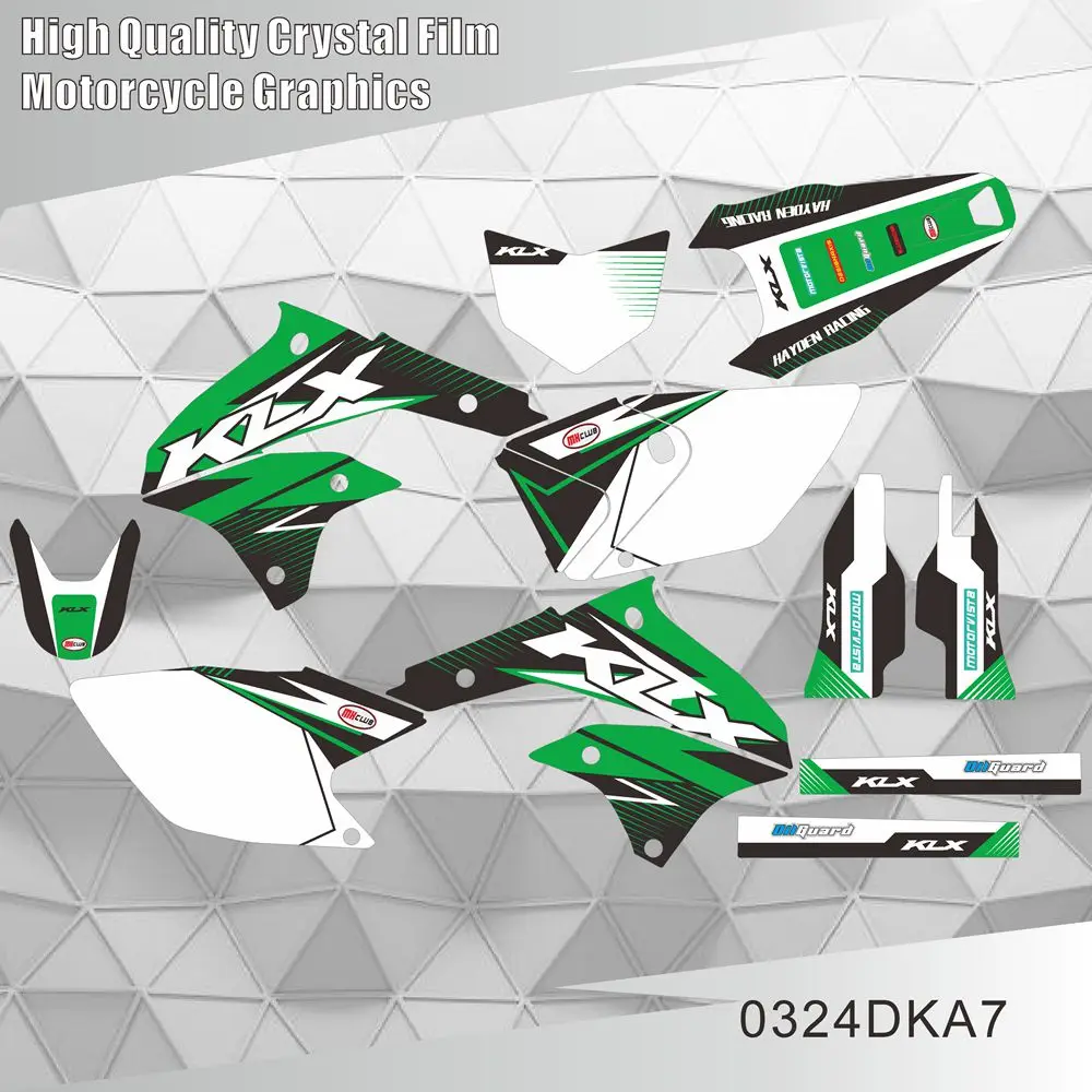 Для KAWASAKI KLX 450 KLX450 2007-2020 полная графика наклейки мотоцикл фон индивидуальный номер