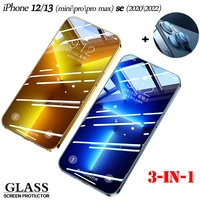 phone accessories tempered glass for apple iphone 13 mini 13 pro max protective glass verre for iphone se3 se 2022 screen protector camera film iphon 12 phone protection