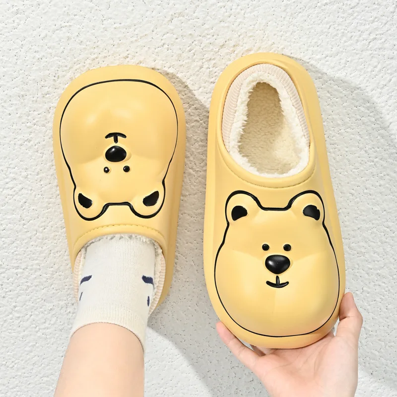 

Зимние меховые плюшевые водонепроницаемые тапочки для мужчин и женщин, домашняя теплая женская обувь, домашняя и уличная одежда, хлопковая обувь, Тапочки унисекс, обувь