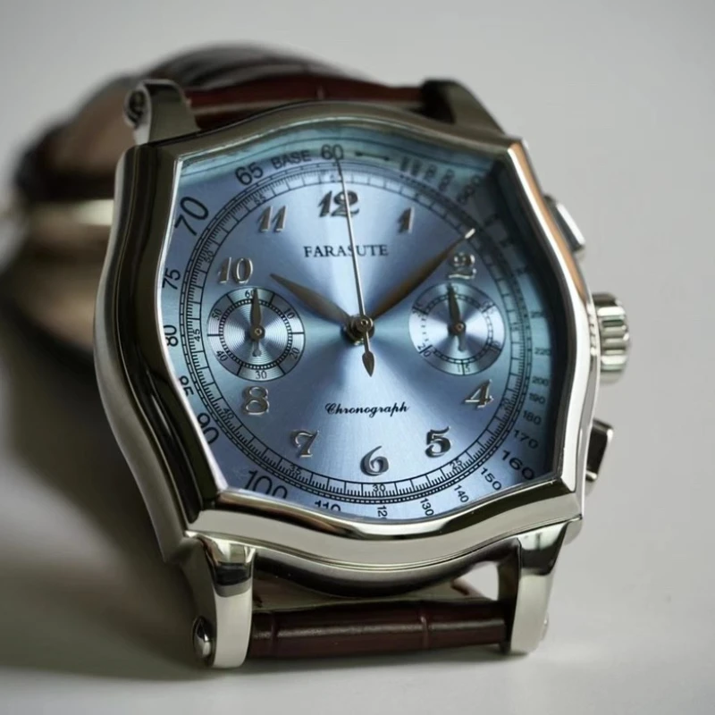 

FARASUTE Men's Watch Stainless Steel Sapphire St19 Chronographe Waterproof Vintage Mechanical Hand Wind Mechanical Wrist Watches