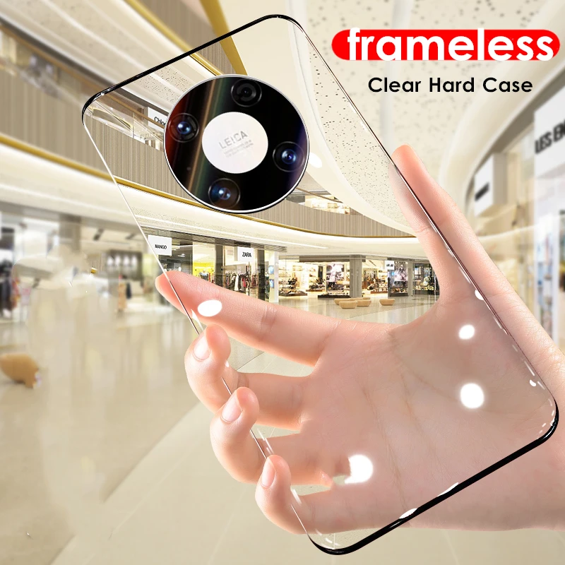 

Clear Frameless Case for Huawei Honor Magic5 Luxury Armor Shockproof Hard Ultra Thin Transparent Phone Cover HonorMagic5 PGTAN00