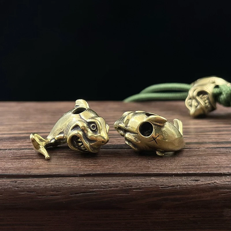 Латунные бусины для ножа в виде морских животных акулы панк повседневное