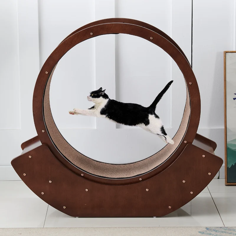 

Cat Treadmill Cat Toy Sports Equipment Cat Scratching Board Solid Wood Cat Climbing Frame To Relieve Boredom