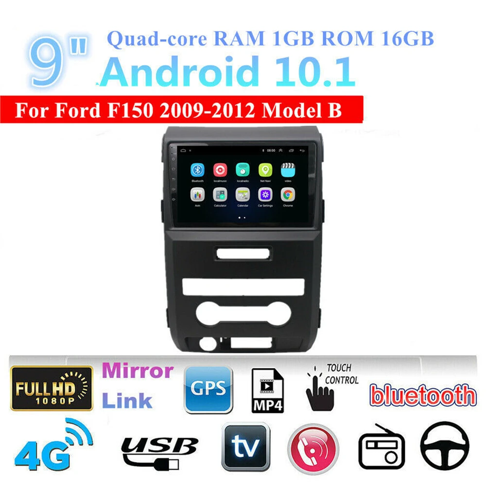 

9" For Ford F150 2009-2012 B Android 10.1 1GB + 16GB Car Stereo Radio GPS WIFI