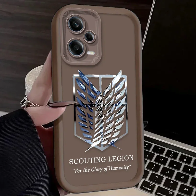 Фото Крутой чехол с логотипом Attack On Titan для Xiaomi Redmi Note 13 14 12 11 Pro Plus 5G 14S 12S 11S 10S 10 9 Redmi 14C 13C 12C 12 4G Cover №1