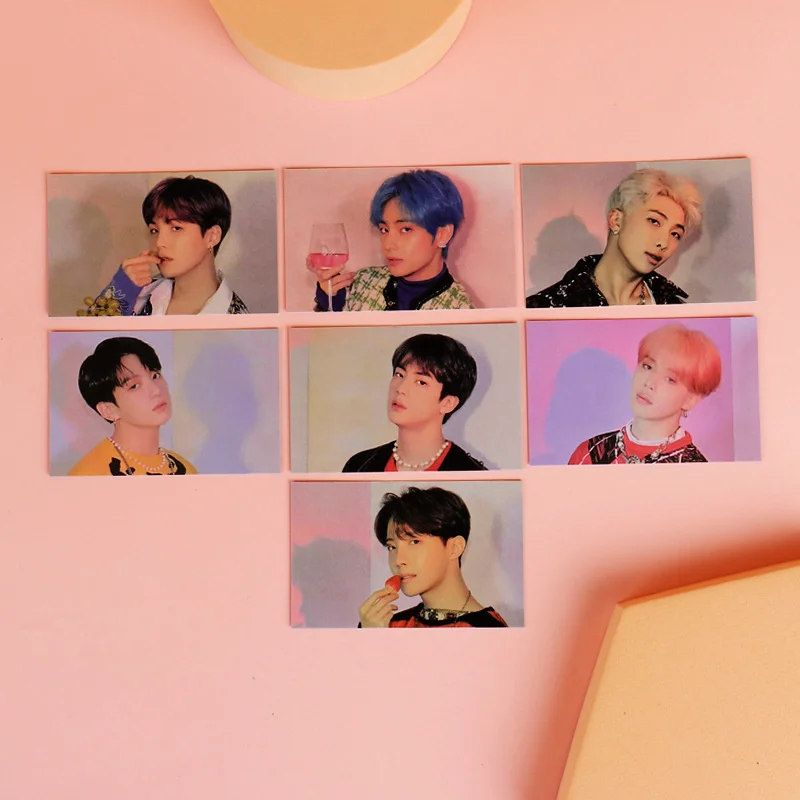 

7pcs/set KPOP Bangtan Boys Pop Up Store Bingo PhotoCard Smallcard LOMOcard New Korea Group Thank You Card K-POP JK V JIN SUGA RM