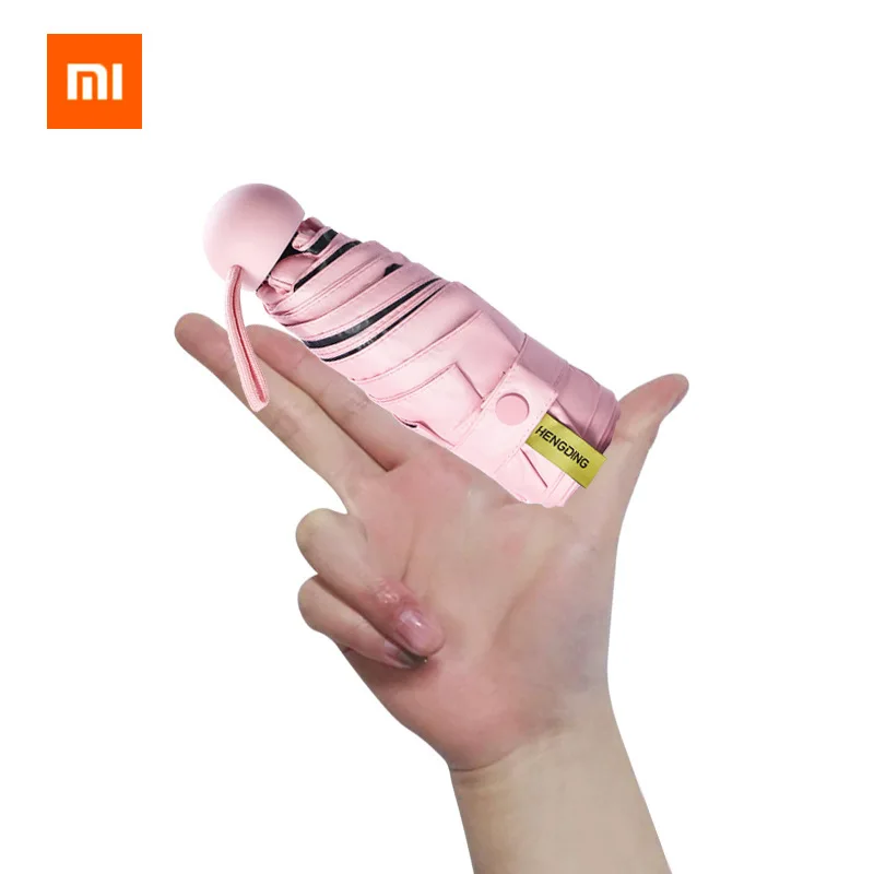 

Мини-зонт Xiaomi 18 см, легкий зонт от солнца, женский зонт от солнца с защитой от УФ-лучей, карманный солнцезащитный зонт, портативный зонт