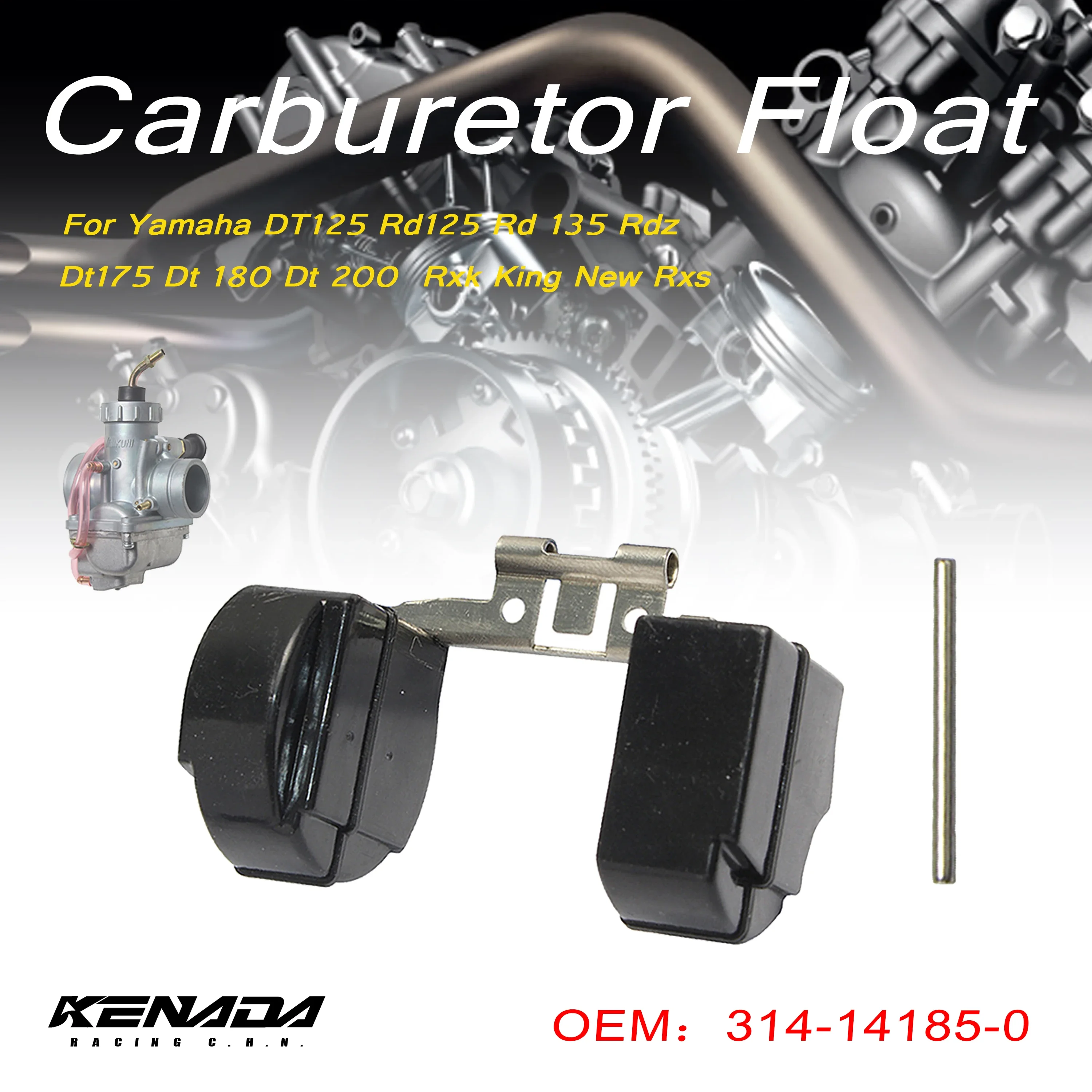 Поплавок карбюратора для Yamaha DT125 Rd125 Rd 135 Rdz Dt175 Dt 180 200 Rxk King New Rxs 314-14185-00