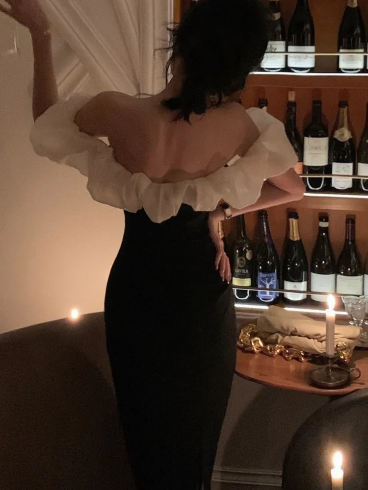 Элегантная женская тонкая облегающая вечерняя одежда без рукавов с открытыми