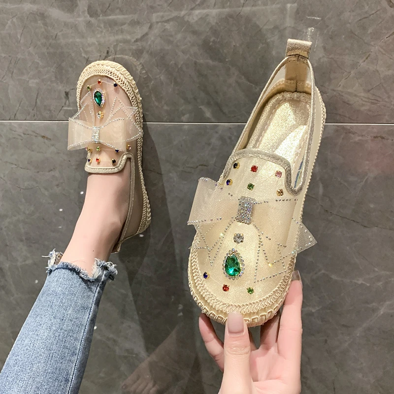 

Женские кроссовки без шнуровки, дышащие, хлопковая ткань, круглый носок, низкий каблук, Повседневная теннисная обувь, классические, на лето