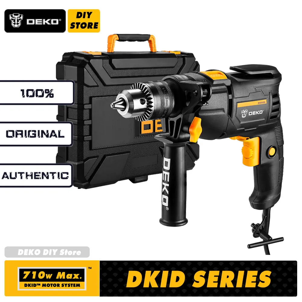 

DEKO 220V ELECTRIC SCREWDRIVER ELECTRIC ROTARY HAMMER DRILL 2 FUNCTIONS POWER TOOL DRILLING MACHINE DKIDZ SERIES