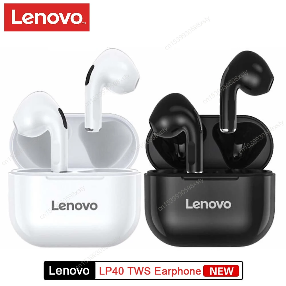 Lenovo Live Pods LP40 TWS Earphones Bluetooth 5.0 True Wireless Headphones Touch Control Sweatproof Sport Headset In-ear Earbuds