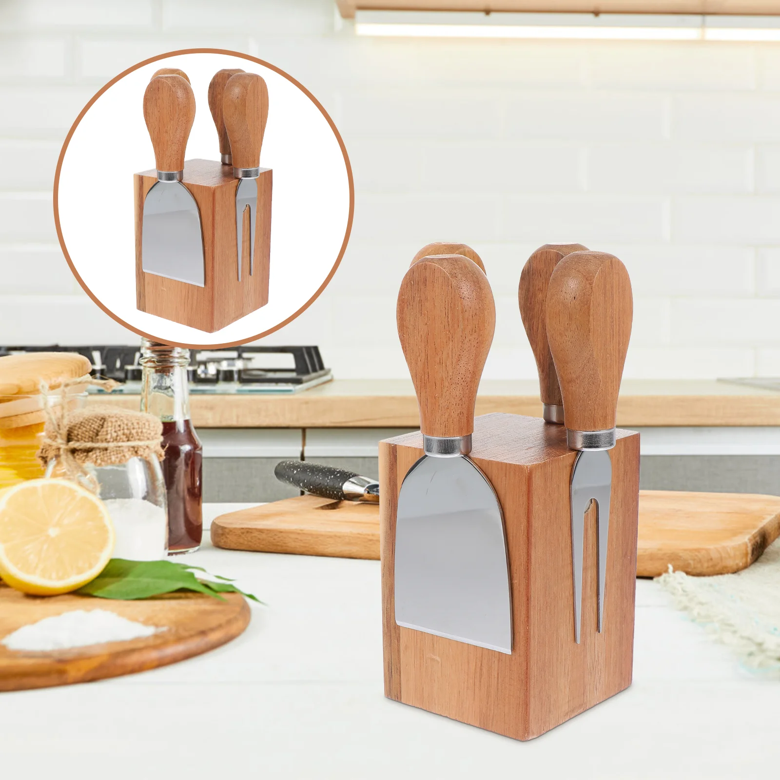 

Cheese Holder Dishware Sets Cheese Storage Rack Magnetic Bar Hanging Rack Wood Universal Holder