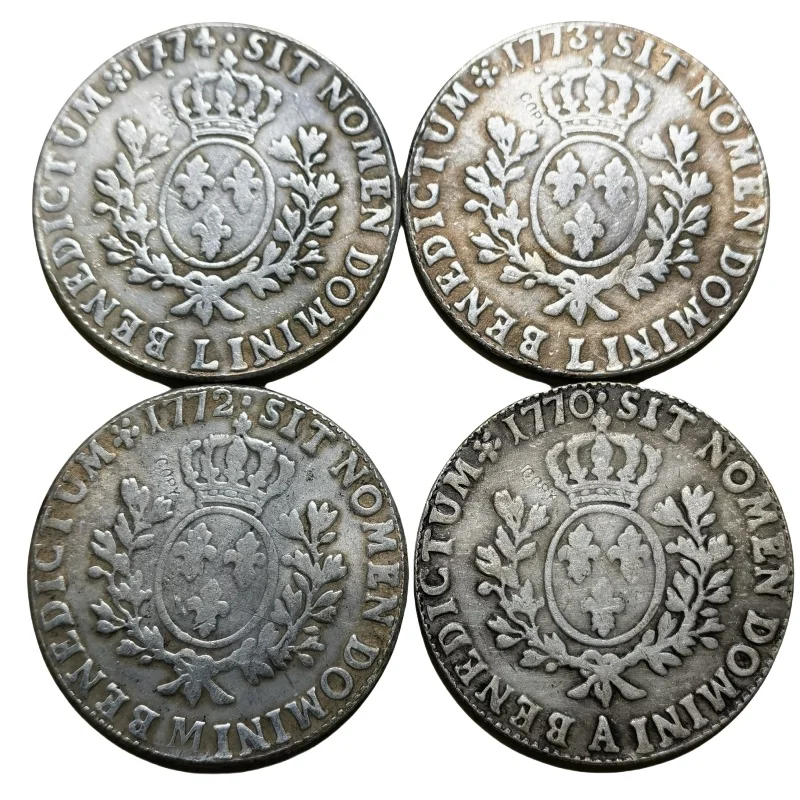 Фото Копия серебристой монеты 1 ЭБУ-Луис XV, Франция, 4 даты на выбор: 1770,1772,1773,1774 №2