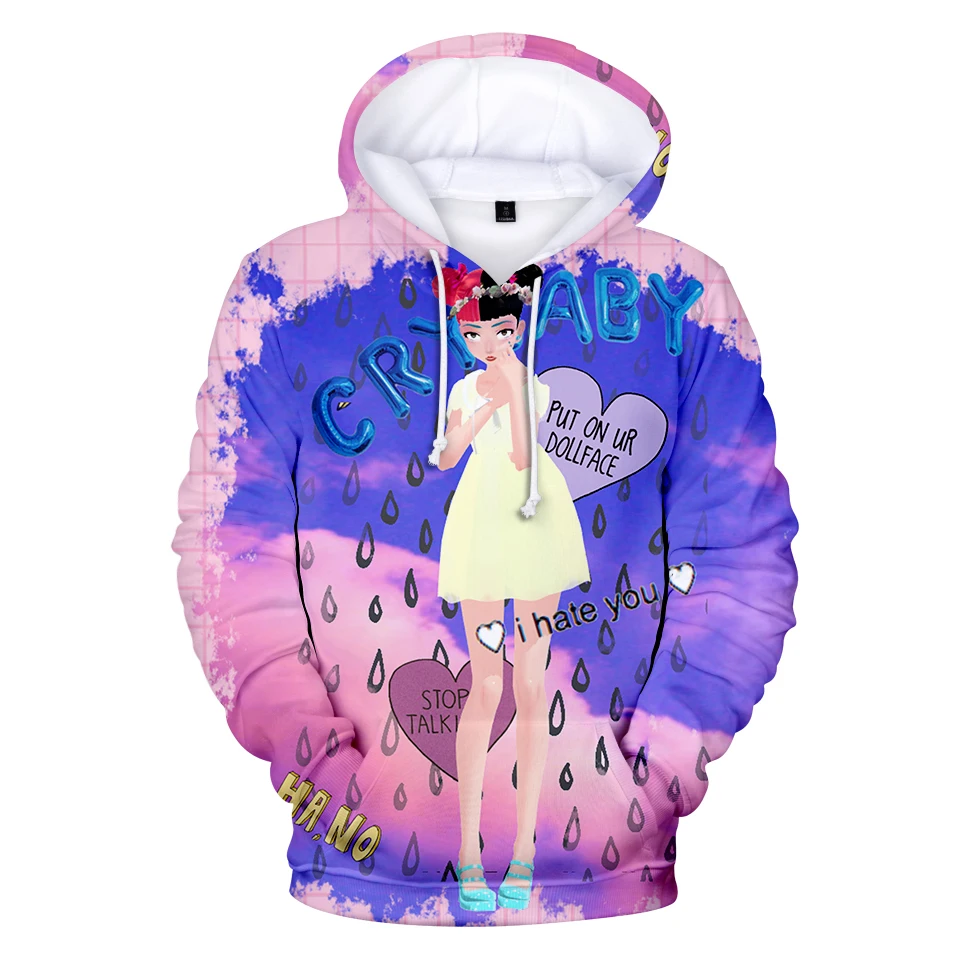 

Толстовки в стиле Харадзюку С 3D-принтом, свитшоты с принтом Cry Baby, Мелани мартинесс, удобная Толстовка для мужчин и женщин, повседневные пуло...