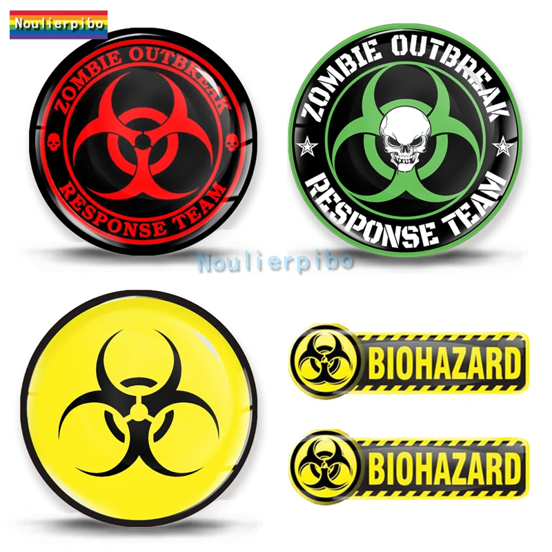 

3D Biochemical Logo Resin Sticker Silicone Material Zombie Stereo Crystal Vinyl Decal Motorcycle Helmet Window PVC Sticker