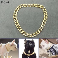pet fashion necklace punk gold puppy chain collar dog bully gold chain dress up decoration gift accessories jewelry photo props