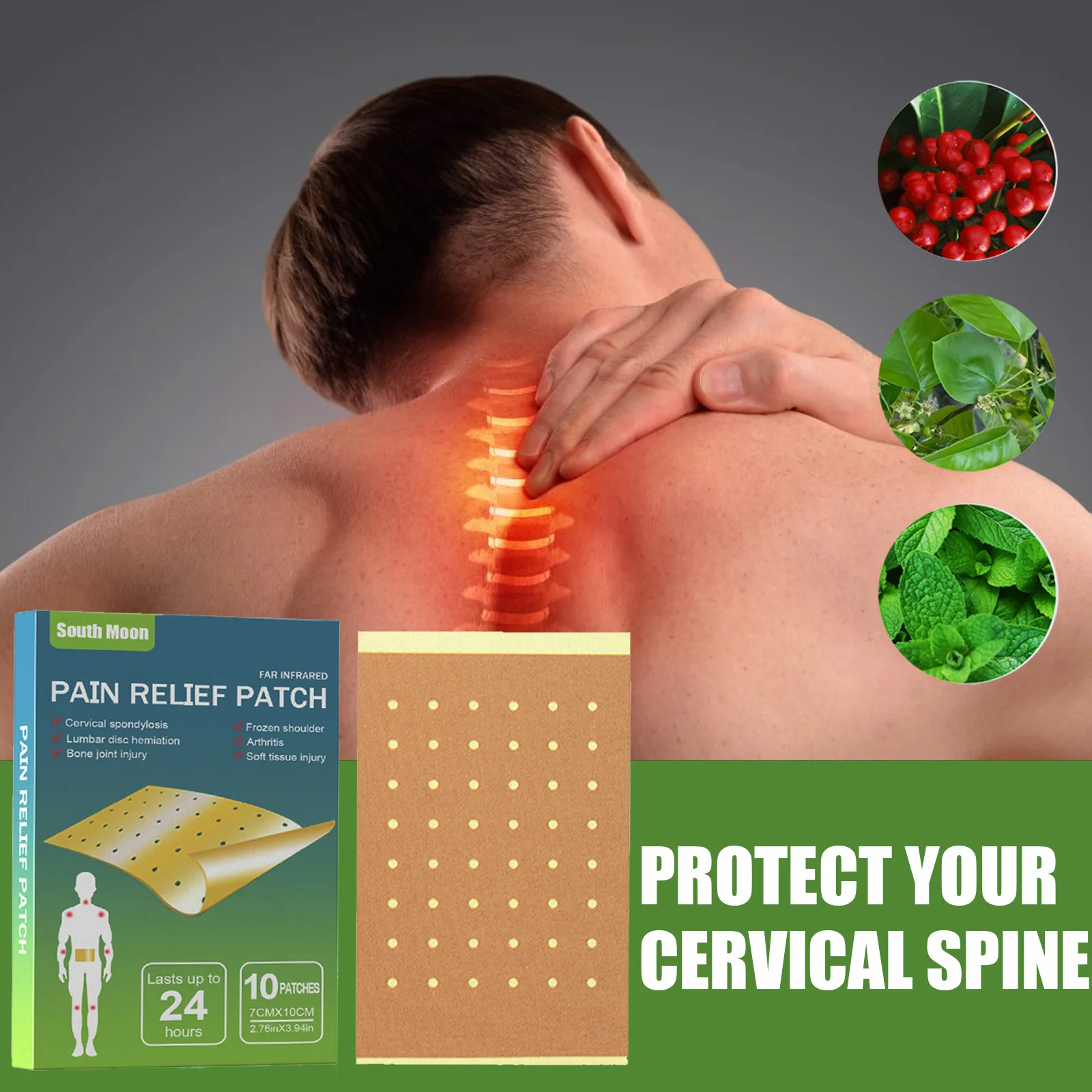 

10/30/60/90pcs Medical Plaster Neck Patches Cervical Spondylosis Neck Pain Relief Sticker Arthritis Muscle Strain Body Health