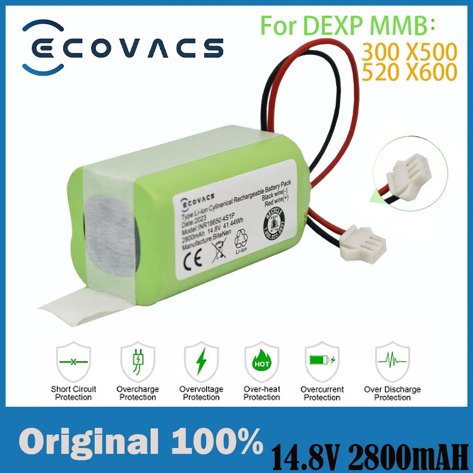 

ECOVACS новый 2800mAh INR18650 4S 1P Аккумулятор для DEXP MMB-300 X500 X520 X600 Mamibot EXVAC660 EXVAC880