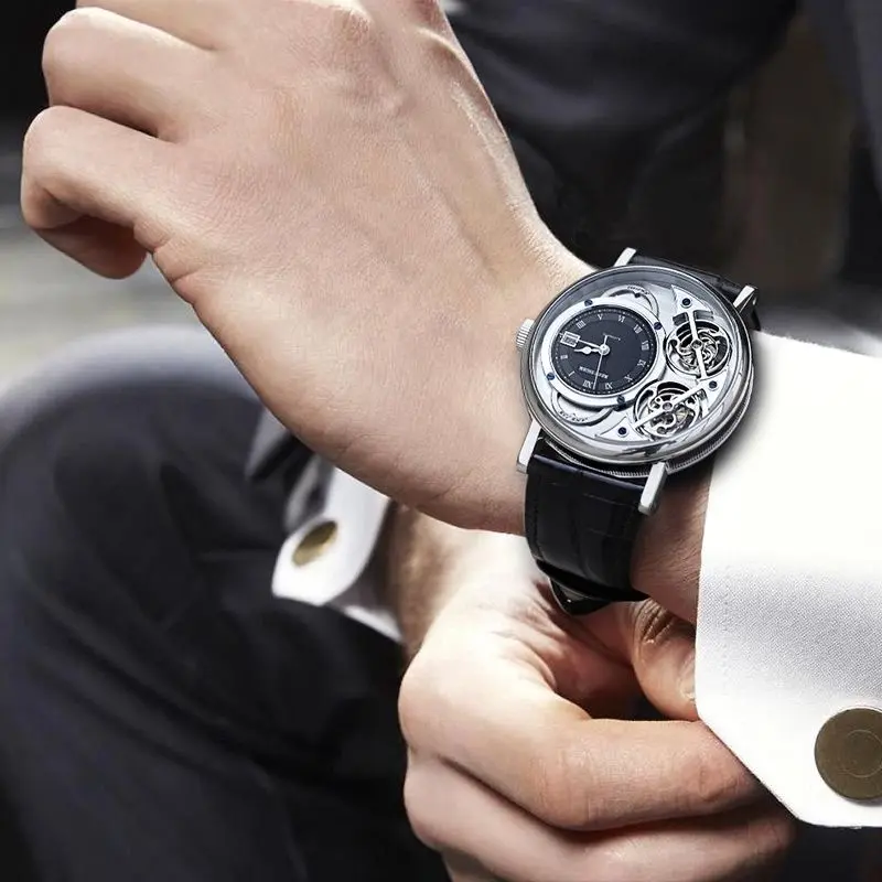 Authentic waterproof watch, high-end men's fully automatic mechanical watch, hollowed out, with high appearance value