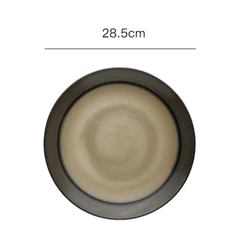 

1 Piece Steak Creative Dinner Flat Plate Ceramic Spaghetti Platter Western Simple Food Dishes Bowl Heat Resistant Home Nordic