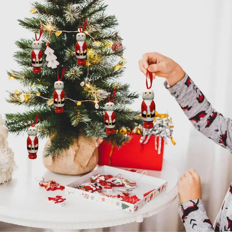 Забавные рождественские украшения для взрослых деревянные Санта-Клауса