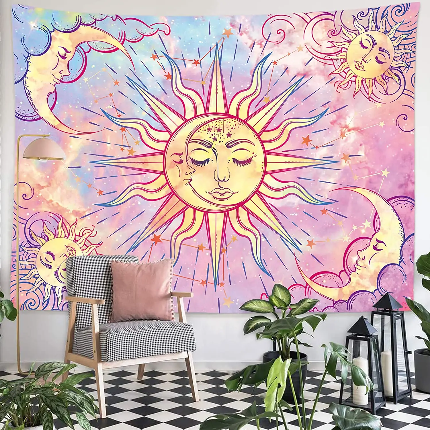 

Tapestry Mandala Hippie Bohemian Tapestries Wall Hanging Flower Psychedelic Tapestry Wall Hanging Indian Dorm Bedroom Decor