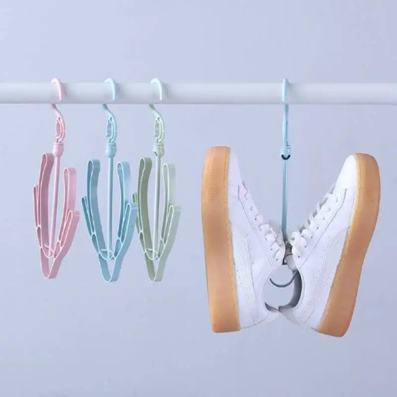 

Multifunctional Wind Shoes Hook Save Space Drying Shoe Rack Household Children Adults Plastic Balcony Drying Rack Organizer