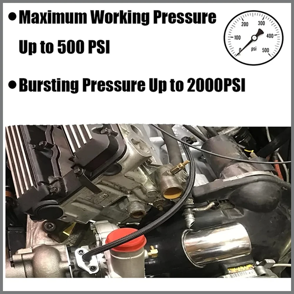 1-10 м AN4 AN6 AN8 AN10 AN12 CPE топливный шланг с нейлоновой оплеткой 0 + 45 градусов Поворотный