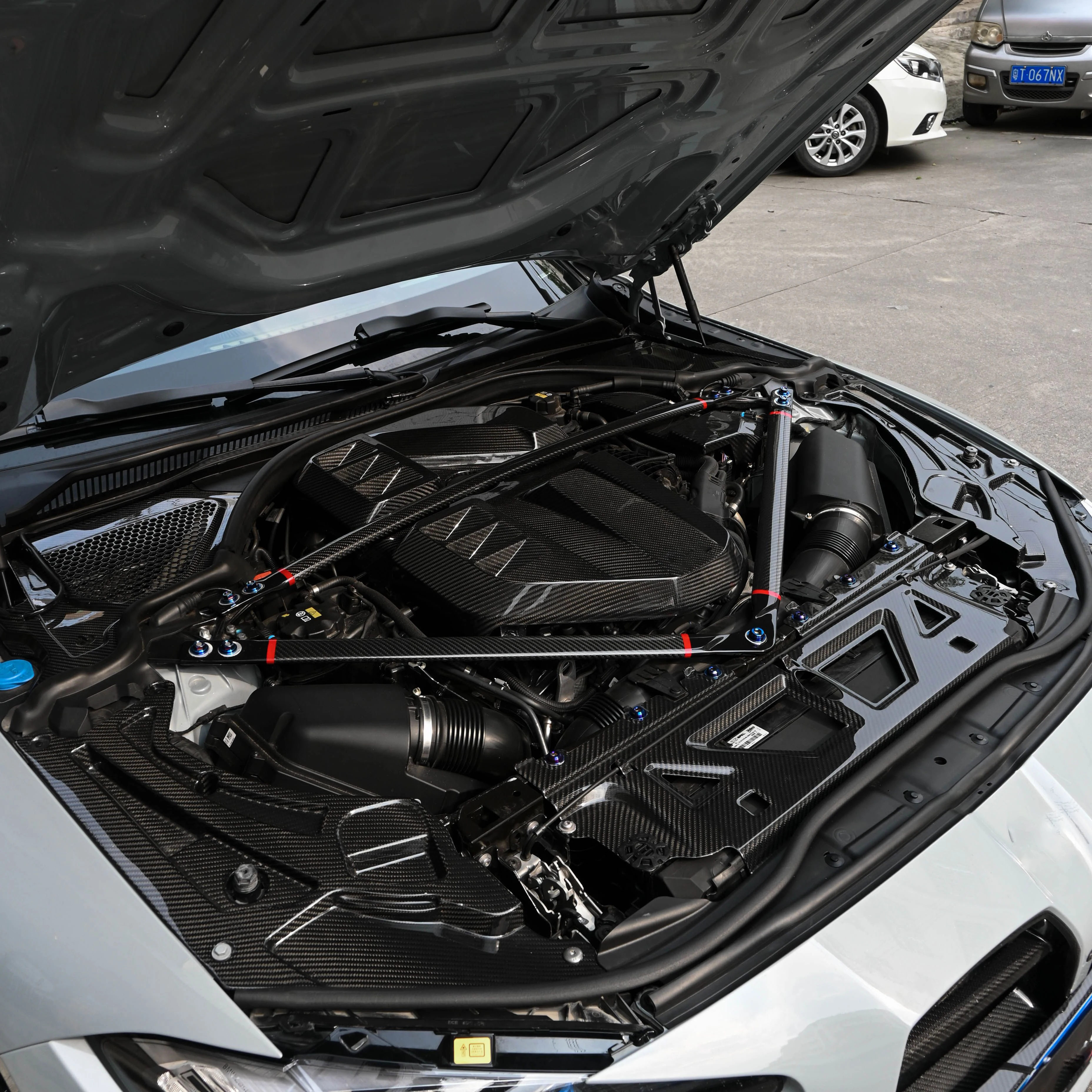 Для BMW M2 G87 M3 G80 M4 G82 Натуральная сухая крышка двигателя из углеродного волокна, сменная накладка отсека двигателя, комплекты кузова, автозапчасти (art.: 3920cd76eb750) - 3920cd76eb750