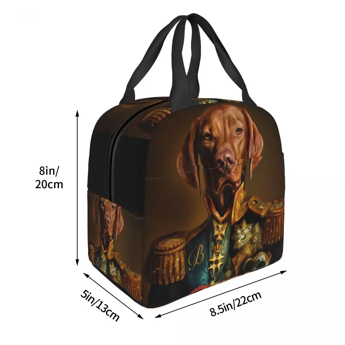 Bertie The Hungarian Vizsla Dog Portrait Сумки для обеда Изолированная коробка бенто Сумка пикника