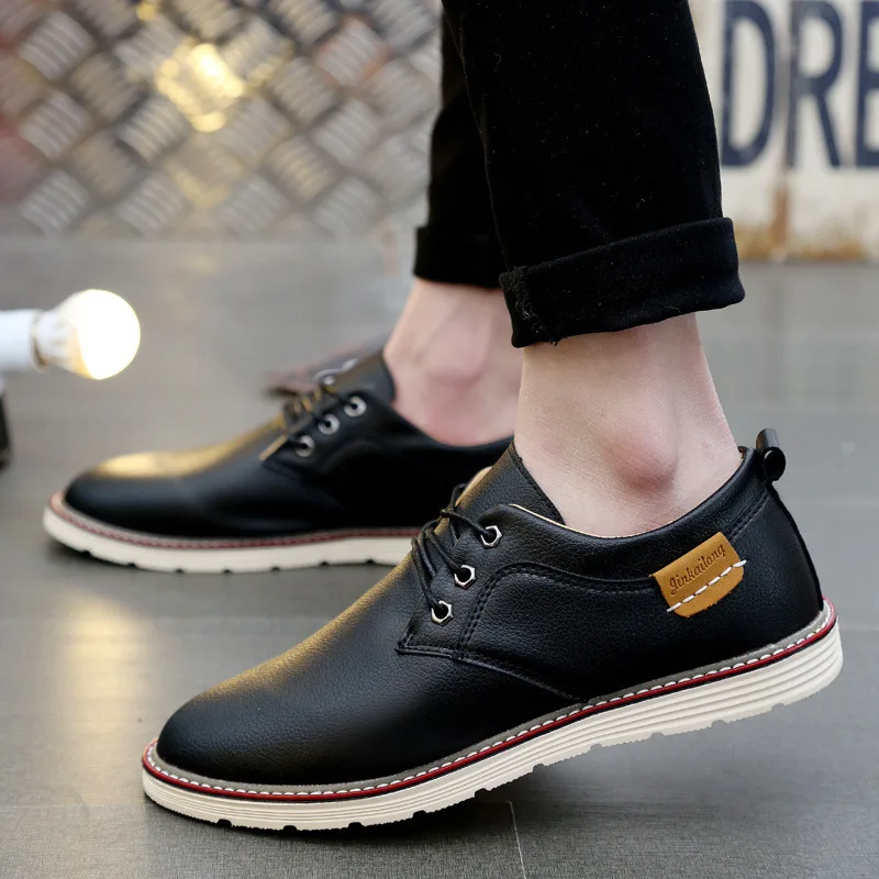 Leather Men Flats Summer Casual Shoes dress Flock Oxford Italian Chaussure Homme Size mens style shoes yuj8 | Обувь