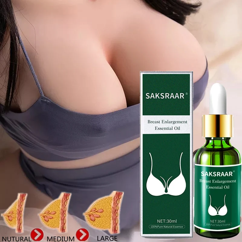 Saksraar Breast Enhancement Massage Oil Breast Firming And Lifting Essential Oil For Women Curve Shaping Oil Breast Enlargement