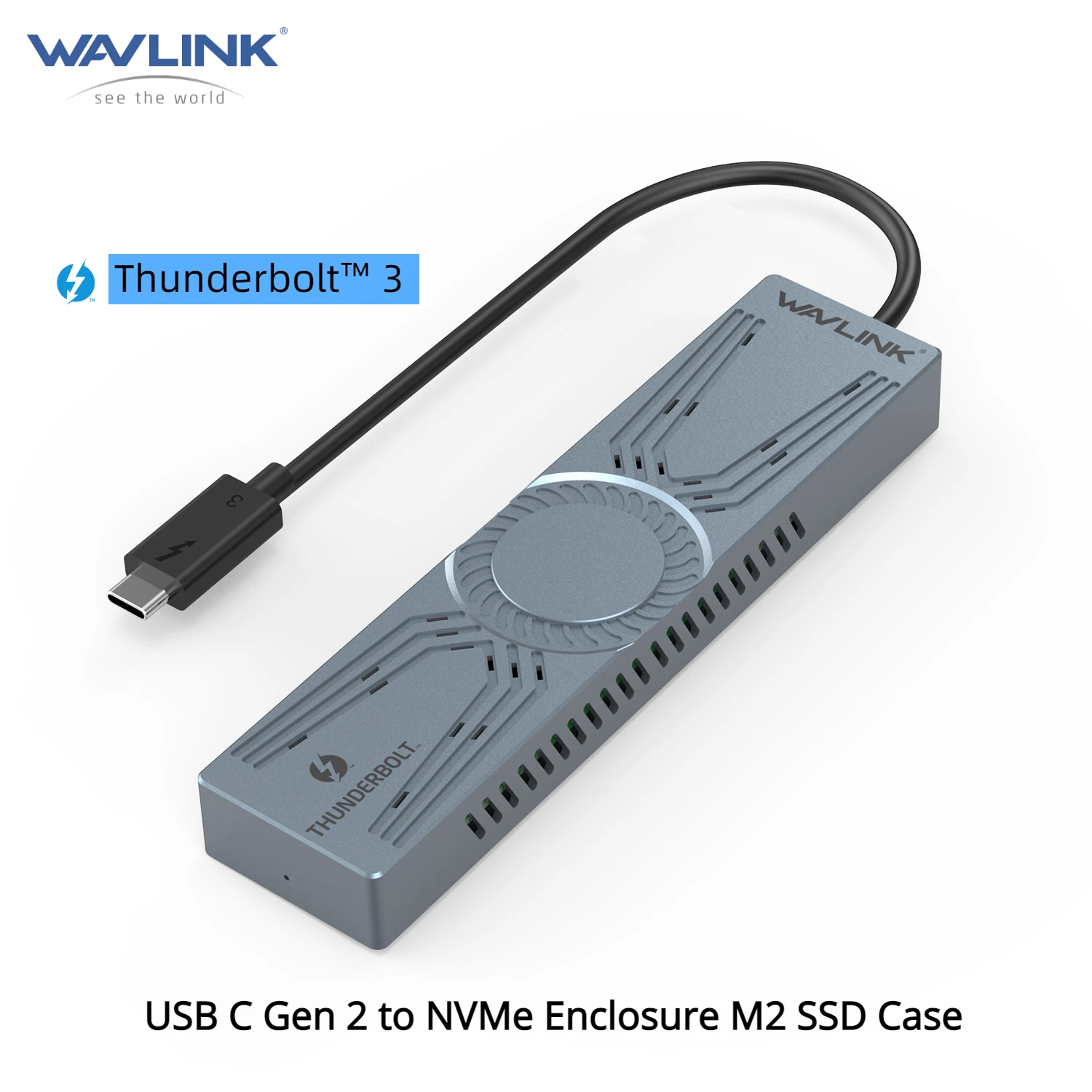 

Wavlink USB 3.1 Gen 2 to NVMe Enclosure Thunderbolt 3 M.2 Mkey NVMe USB C Gen2 40Gbps PCIe SSD Case For 2230/2242/2260/2280 SSD