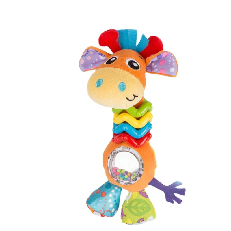 

Giraffe Teether Rattles Baby Infant Rings Toys Bed Stroller Hanging Rattle Dolls Early Education Hand Bells Animals Toddler