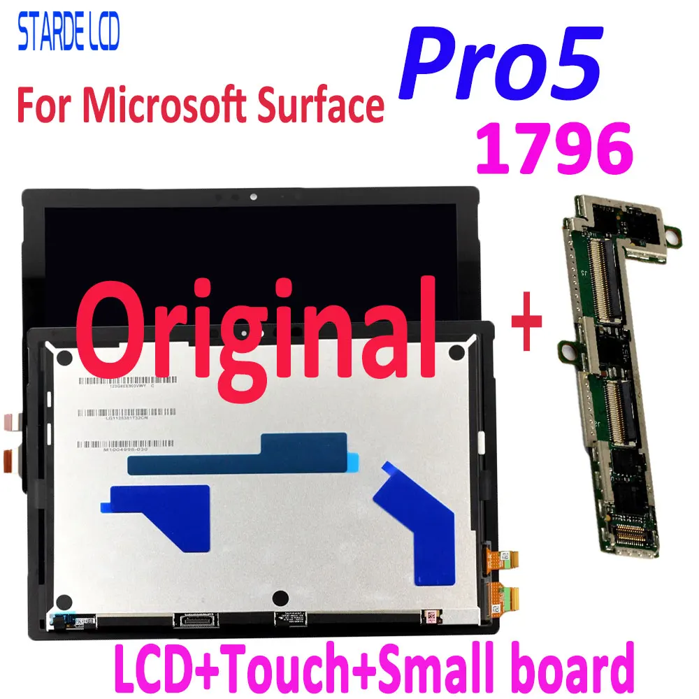 

12.3" Original Pro5 LCD For Microsoft Surface Pro 5 1796 LCD Display Touch Screen Digitizer Assembly Small Board LP123WQ1 Tools