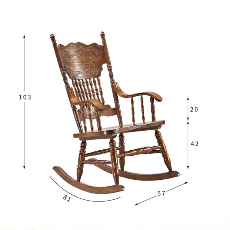 Винтажное кресло для отдыха деревянное взрослых