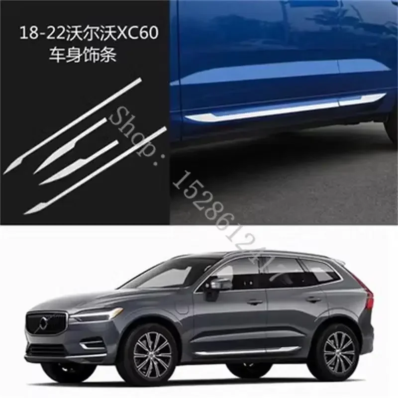 Фото Для VOLVO XC60 2018 2019 ~ 2022 декоративные полоски для кузова из нержавеющей стали, накладка на кузов, накладка на дверь, автомобильные аксессуары с защитой от царапин №1