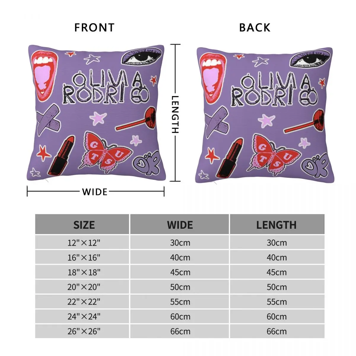 Декоративная наволочка для подушки с принтом разные размеры