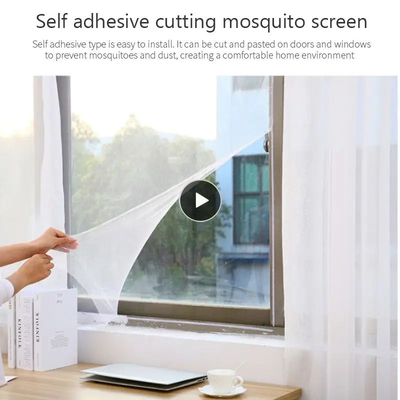 

Inset 150x200cm Room Mosquito Anti Window Kitchen Insect Nets Door Indoor Bug Flying Mesh Protector Curtains Adhesive Screen Net