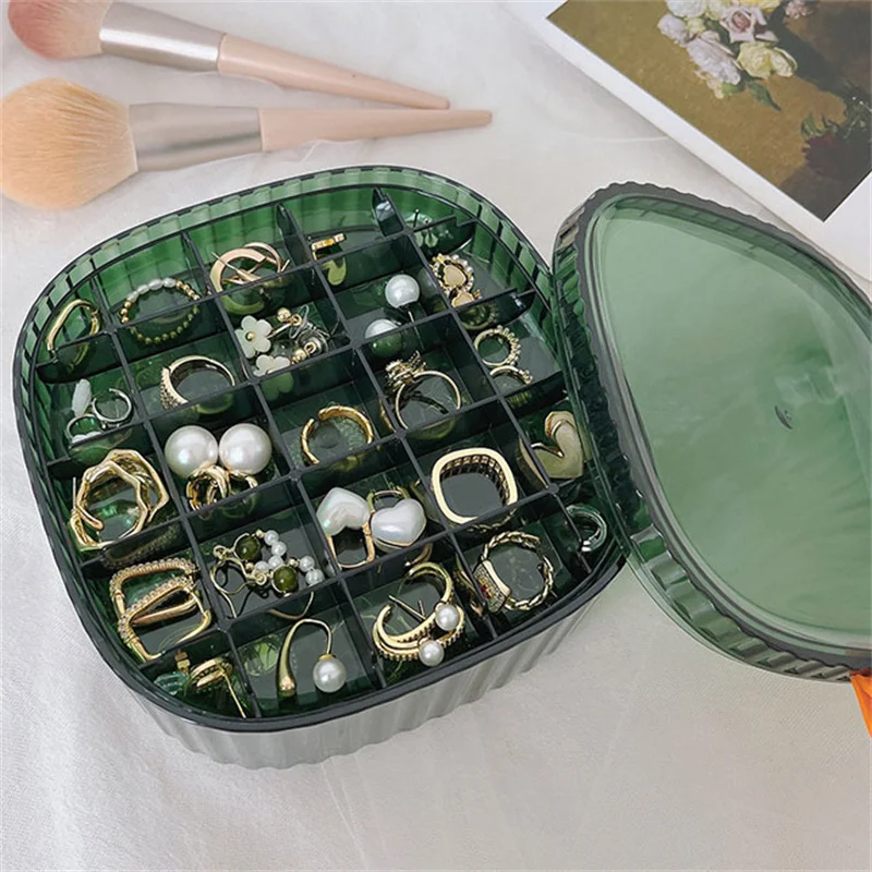 Korea Statement Design Necklace Box Bracelet Box Multilayer Simple Fashion Jewelry Organizer Box Small Portable Jewellery Boxes