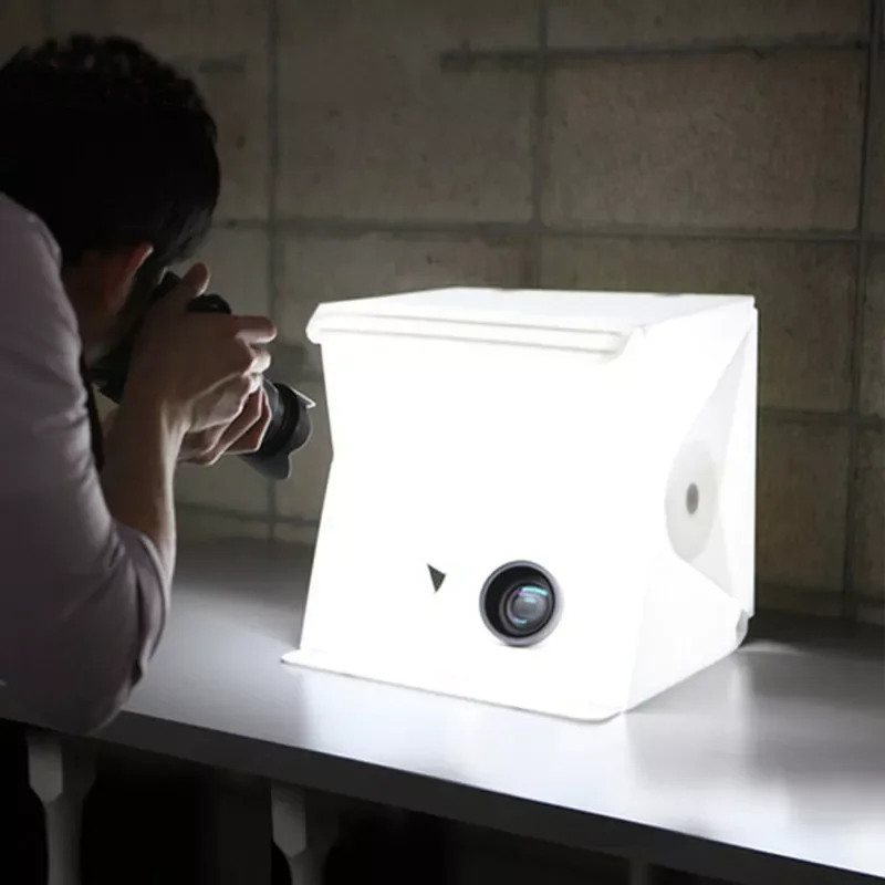 

Складной мини светильник тбокс для фотостудии, софтбокс со светодиодной подсветкой, 24 см/9 дюймов
