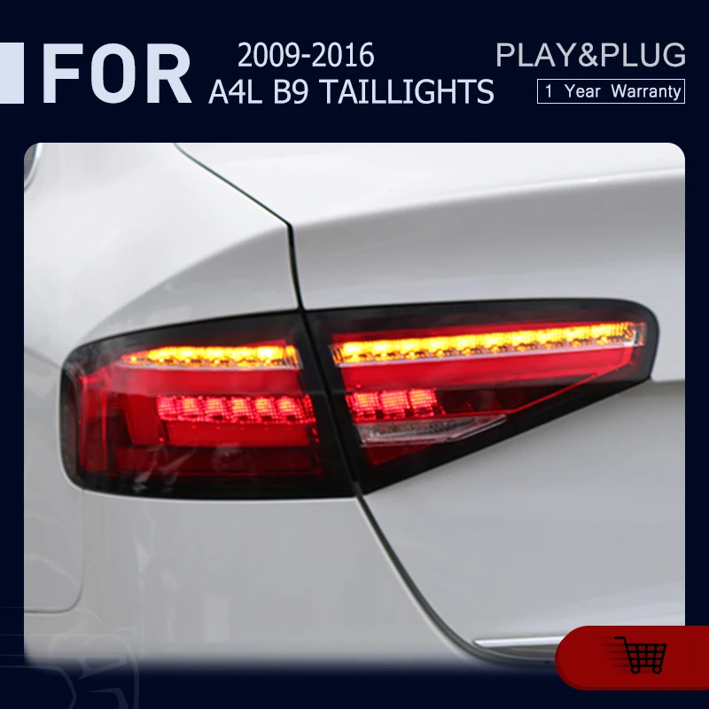 

Assembly Taillights For AUDI A4 A4L B8.5 Sedan 2009-2016 Rear LED DRL Lights Moving Turn Signal Brake Fog Lamps Auto