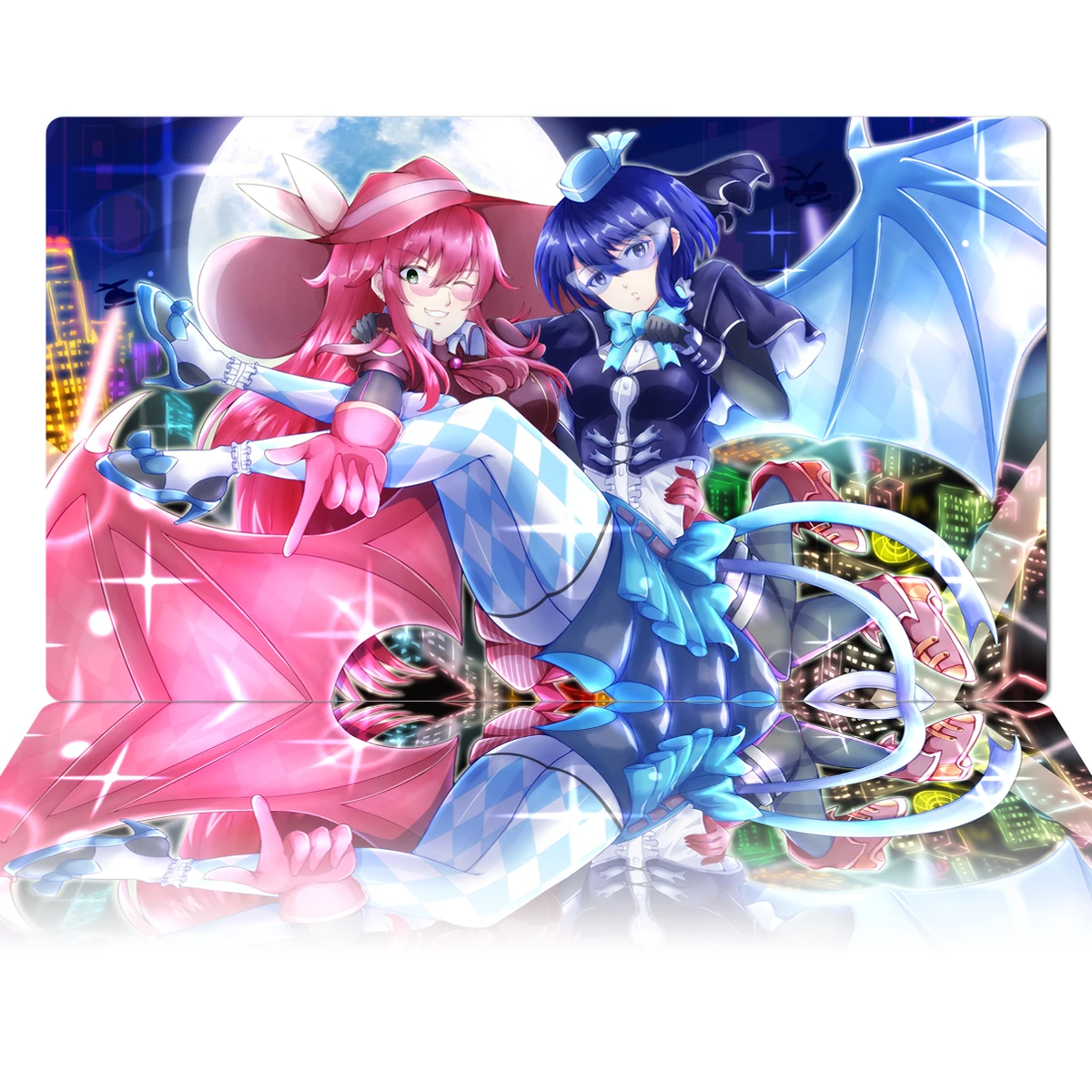 

YuGiOh Playmat Evil Twins Ki-sikil & Lil-la TCG OCG CCG Board Game Trading Card Game Mat Anime Mouse Pad Desk Mat Zones Free Bag