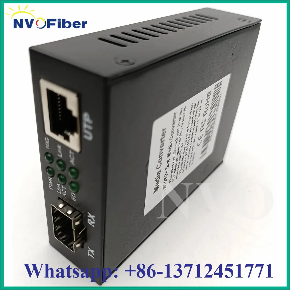 10G Улучшенный волоконно-оптический преобразователь SFP + в UTP 10GBase-T Ethernet