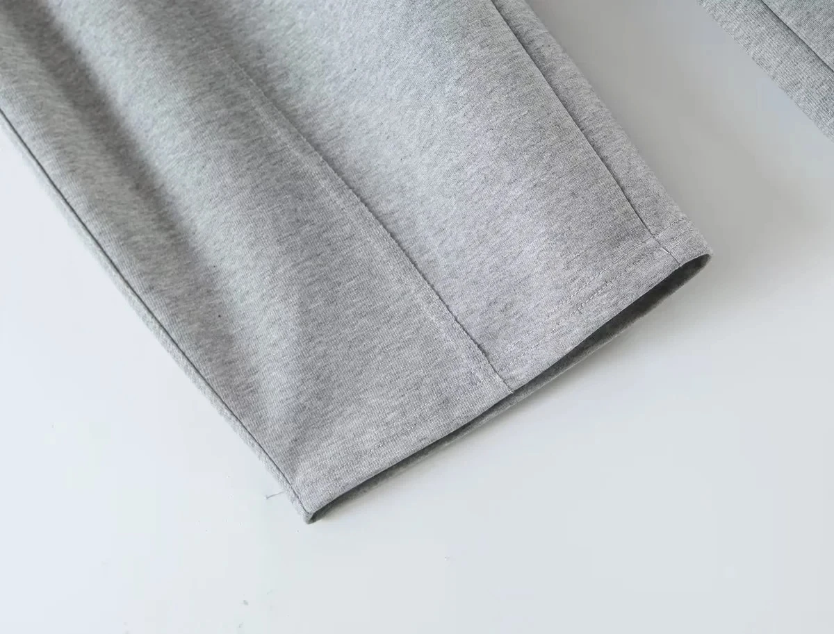 Withered 2023 Ins Fashion Blogger Vintage Boyfriend Loose Trousers Drawstring Casual Harem Pants Women