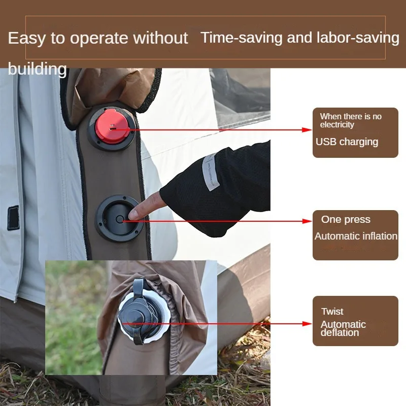 Навес брезентовый водонепроницаемый 2-в-1 на 3-4 человека автоматическая уличная